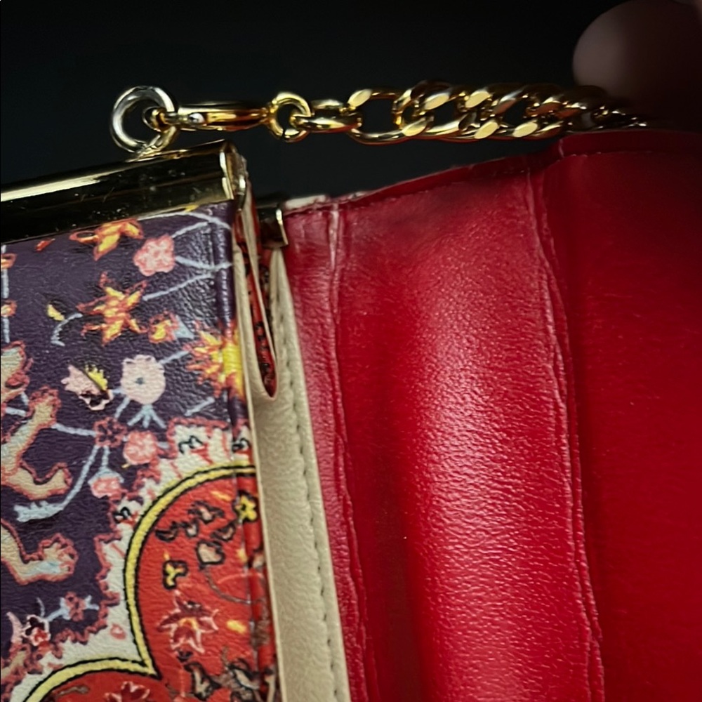 Vintage Robert Bestien purse,Elegant Gold and Red Women's Bag - Picture 14 of 16